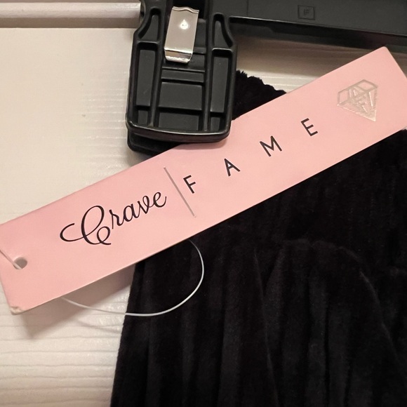 Crave Fame Elastic Waist Ribbed Velour Jogger Lounge Pants Size Small - Picture 3 of 7